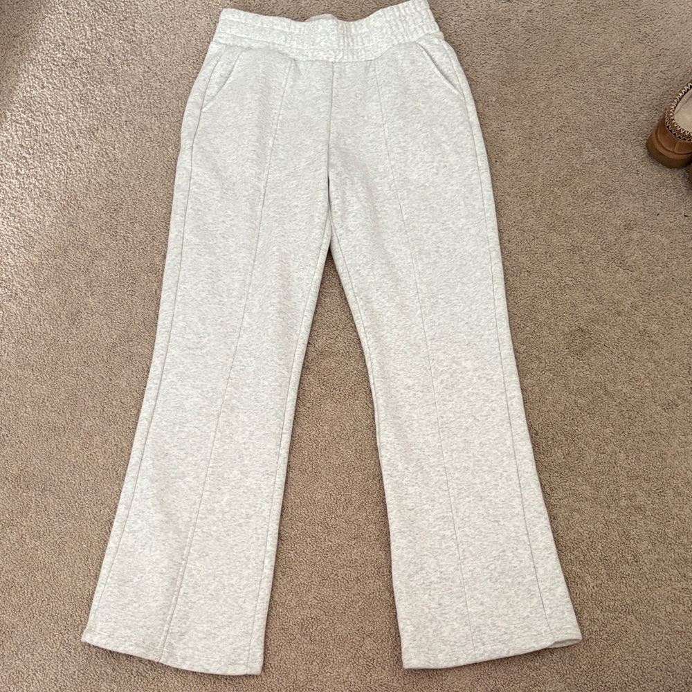 Gray Elastic Waist Pants